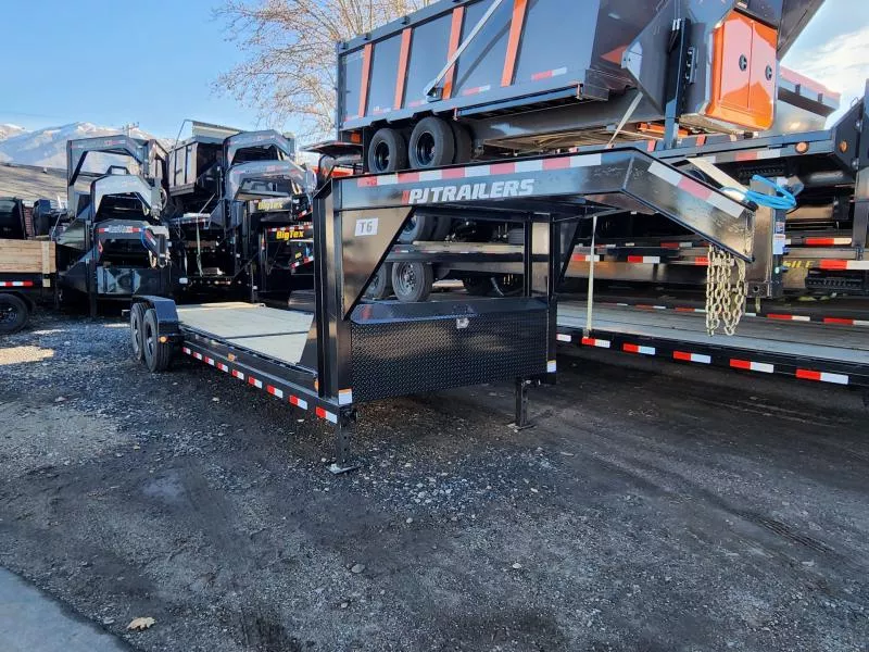 2026 PJ Trailers 24' T6 Gooseneck 14K Equipment Tilt Flatbed Trailer