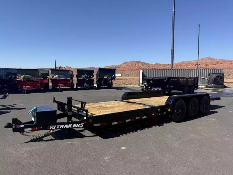 PJ Trailers 7X22 21K T6 6" CHANNEL TILT Equipment Trailer