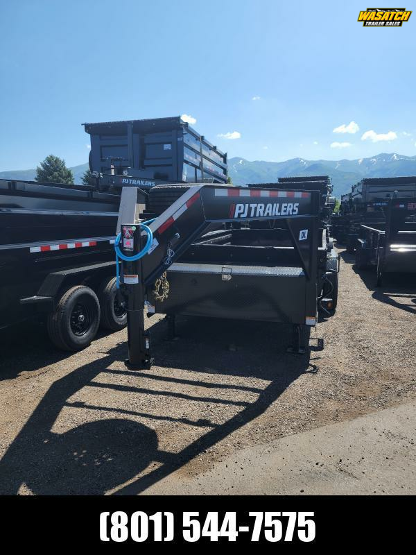2024 PJ Trailers 7X14 GN DL Low Pro Dump Trailer Wasatch Trailer