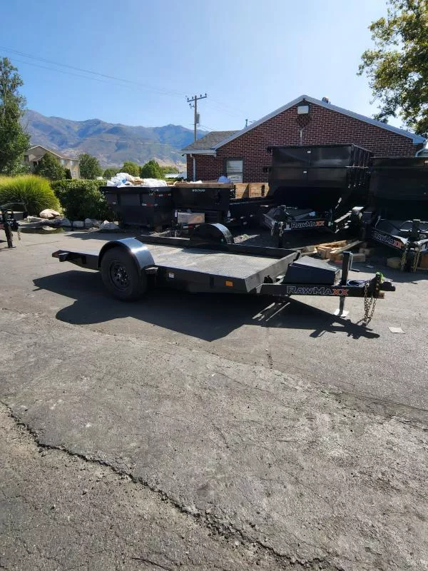 2026 RawMaxx 12' SGX Scissor Lift Tilt Flatbed Trailer