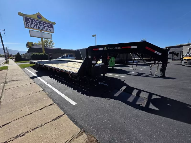 USED 2023 40' Rawmaxx Gooseneck Flatbed Equipment Trailer