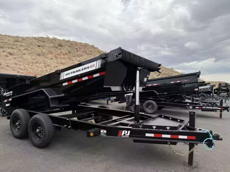  PJ Trailers 7X14 14K DT1 LOWPRO TELESCOPIC Dump Trailer
