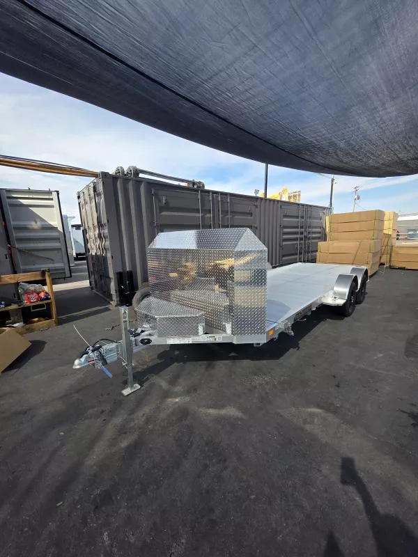 2026 Aluma 8218 LP Tilt (7X18) Aluminum Car Hauler Utility Trailer