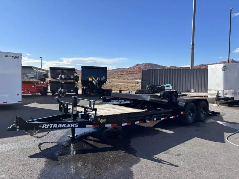 PJ Trailers 7X22 14K T6 6" CHANNEL TILT Equipment Trailer