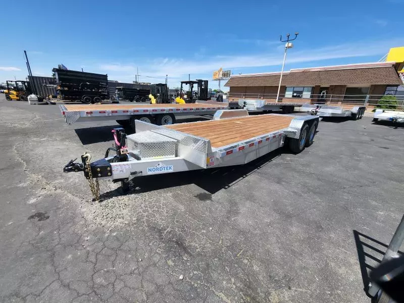 2026 Nordtek Trailers 22' DBT TD Aluminum 14K Tilt Equipment Trailer