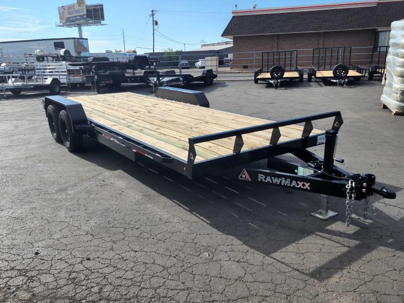 2022 RawMaxx 7X20 Wood Deck Equipment Trailer Wasatch Trailer Sales