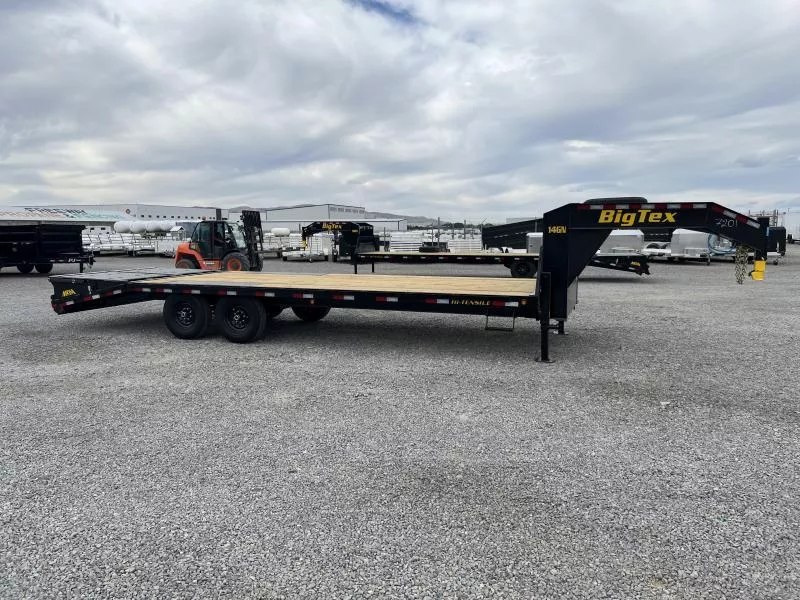 Big Tex Trailers 8.5X25 15.9K GOOSENECK SINGLE WHEEL Flatbed Trailer