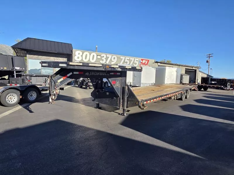 USED 2021 36' Iron Bull Gooseneck Flatbed Equipment Trailer