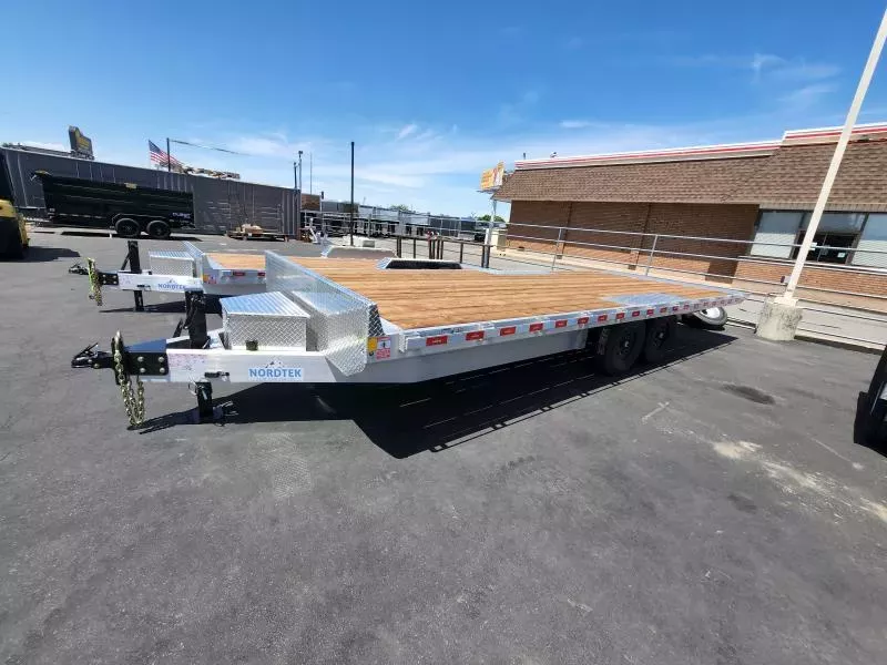2026 Nordtek Trailers 22' DOT HD Deckover 14K Aluminum Tilt Equipment Trailer