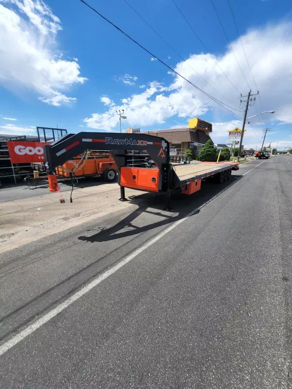 2026 RawMaxx 30' FDXS 21K Triple Axle WHD Equipment Flatbed Trailer