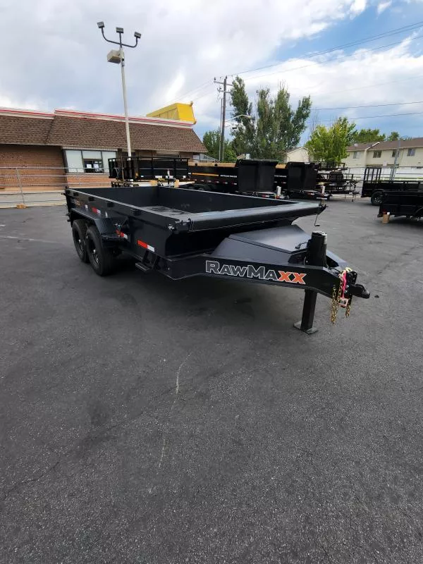 2025 RawMaxx 7X14 14K GDX with Hydraulic Jack Dump Trailer