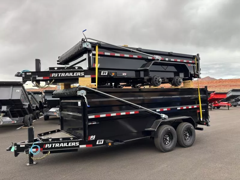 PJ Trailers 7X16 14K DV LOW PRO Dump Trailer