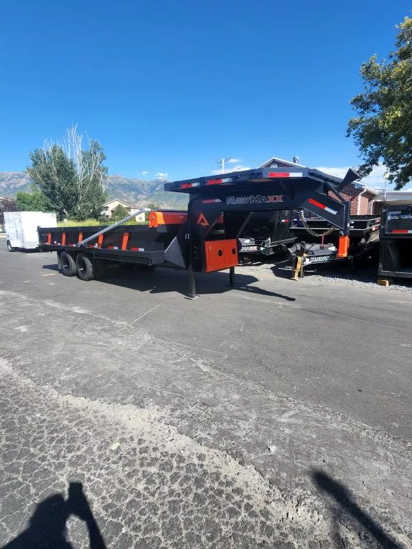 2026 RawMaxx 8.5X20 GN HDX with Electric Flip Tarp 20K WHD Dump Trailer