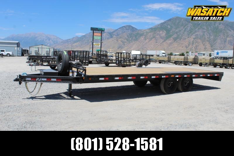 PJ Trailers 85x22 8" I-Beam Deckover (F8) Equipment Trailer PJ Trailers 85x22 8" I-Beam Deckover (F8) Equipment Trailer