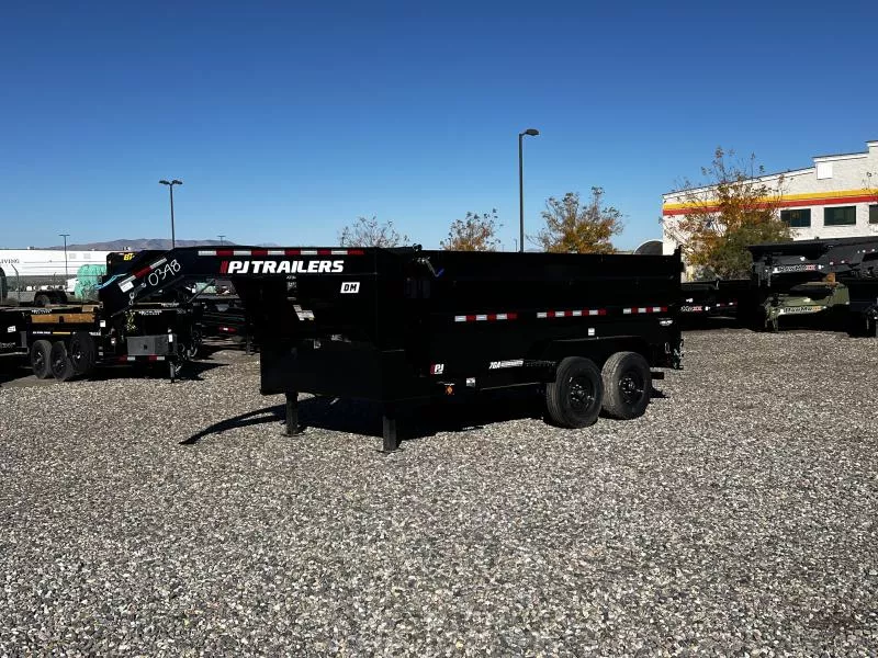 PJ Trailers 7x14 83" Low-Pro High Side (DM) Dump Trailer