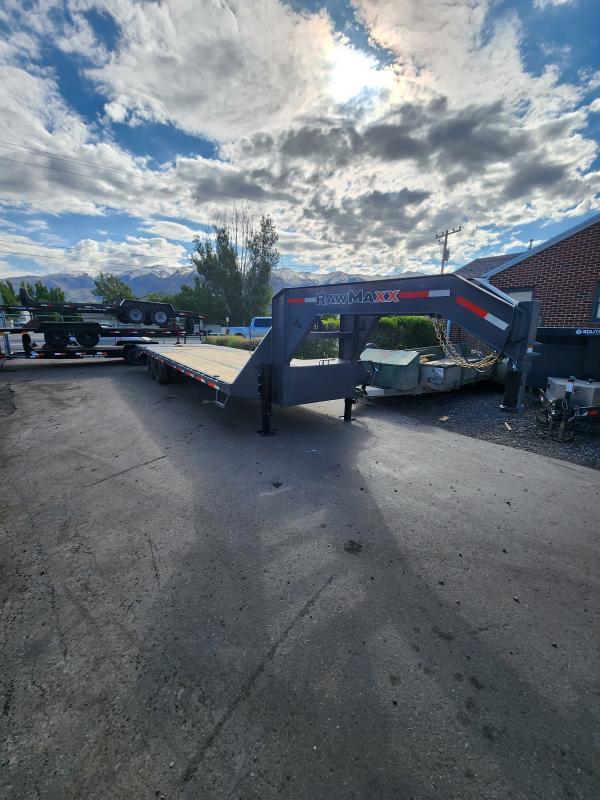 2025 RawMaxx - FDXD - 28' 24K Tandem Duals - WHD Gooseneck - Equipment / Flatdeck / Flatbed Trailer