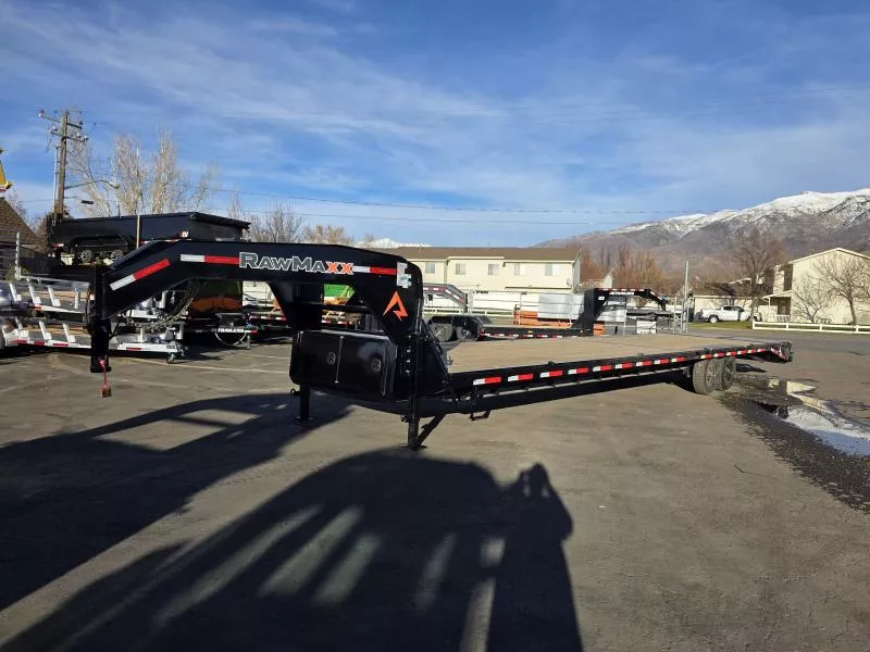 2026 RawMaxx 40' FDXS Gooseneck 16K WHD Equipment Flatbed Trailer