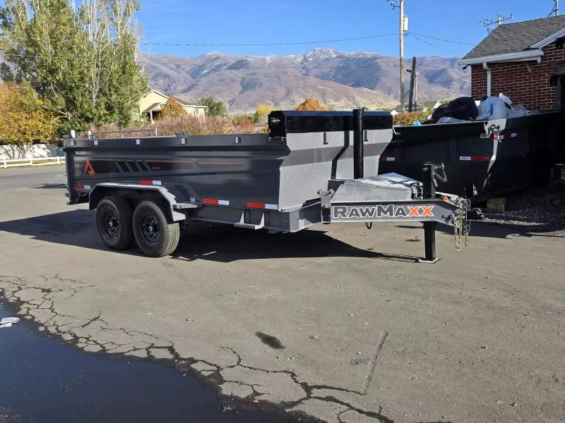 2026 RawMaxx 7X14 GDX Knight Telescopic 14K Dump Trailer