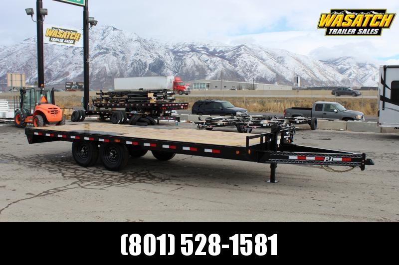 PJ Trailers 7x20 8" I-Beam Deckover (F8) Flatbed Trailer PJ Trailers 7x20 8" I-Beam Deckover (F8) Flatbed Trailer