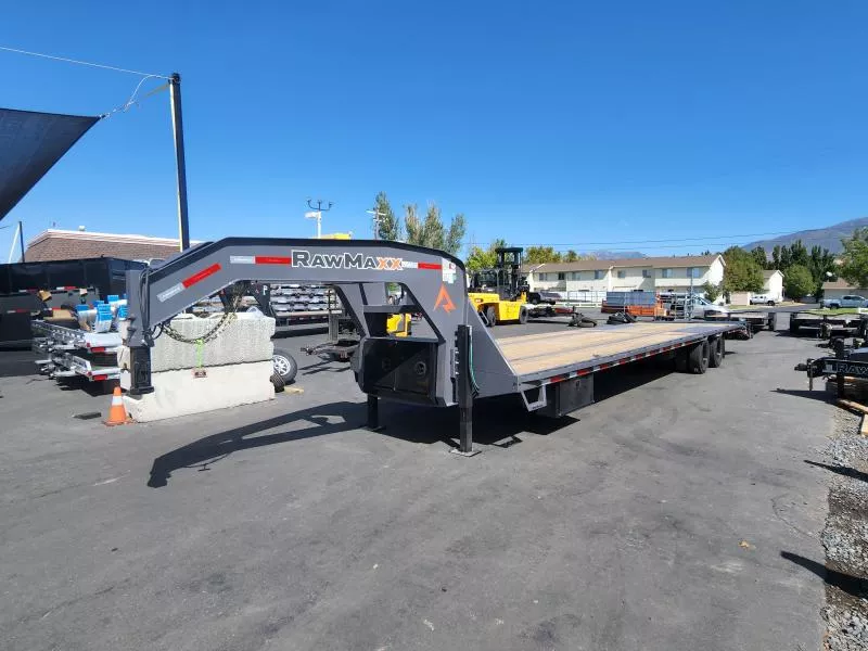 2026 RawMaxx NEW FDXD - 40' 24K Tandem Duals - WHD Gooseneck - Equipment / Flatdeck / Flatbed Trailer