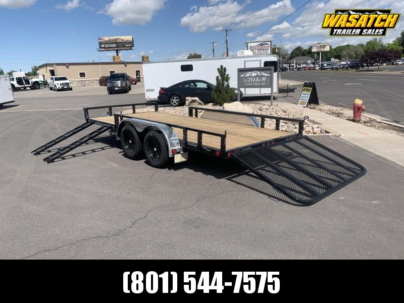 PJ 7x16 Tandem Channel Utility (UL) w/ ATV Ramps PJ 7x16 Tandem Channel Utility (UL) w/ ATV Ramps
