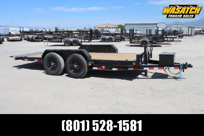 PJ Trailers 7x16 6" Channel Tilt (T6) Equipment Trailer PJ Trailers 7x16 6" Channel Tilt (T6) Equipment Trailer