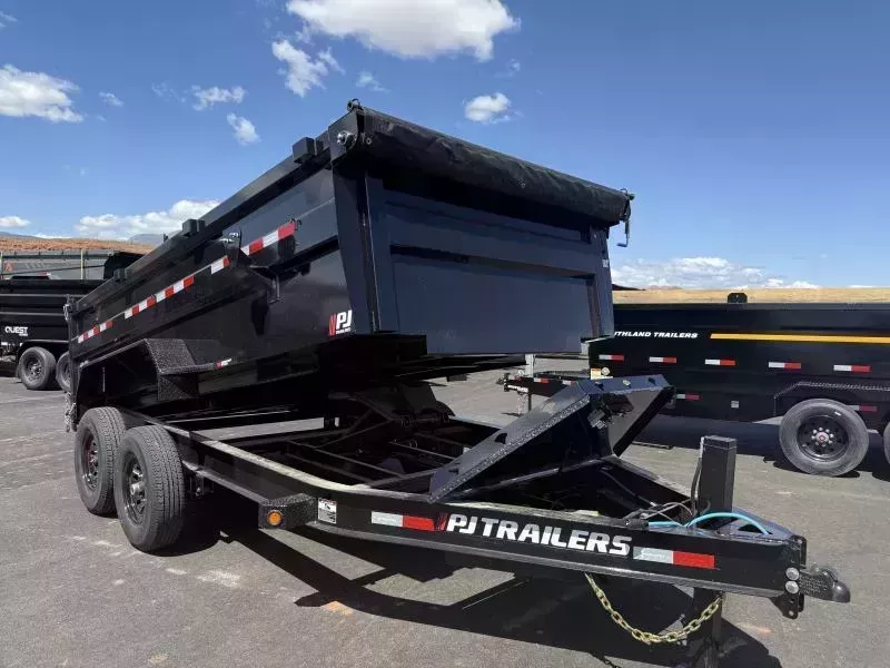 PJ Trailers 7X14 14K DM LOW PRO HIGH SIDE Dump Trailer