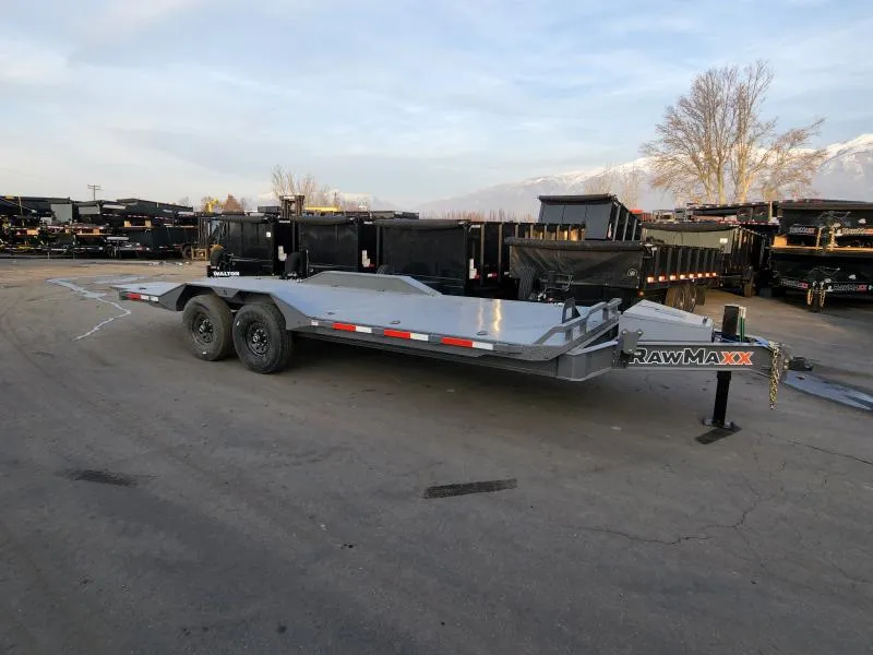2026 RawMaxx 22' FYH Tilt Steel Deck 14K Equipment Flatbed Trailer