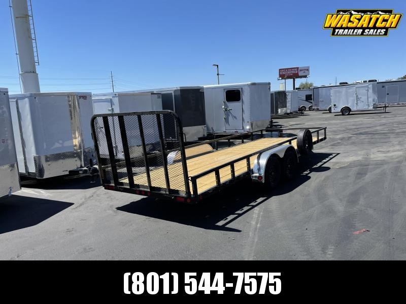 PJ 7x22 Tandem Channel Utility (UL) w/ ATV Ramps PJ 7x22 Tandem Channel Utility (UL) w/ ATV Ramps