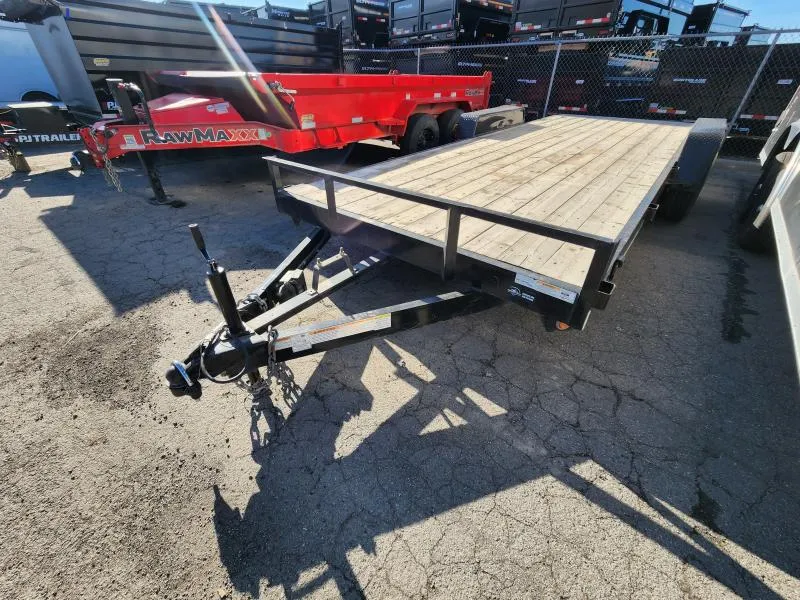 USED 2021 7X20 Snake River 10K Equipment Flatbed Trailer