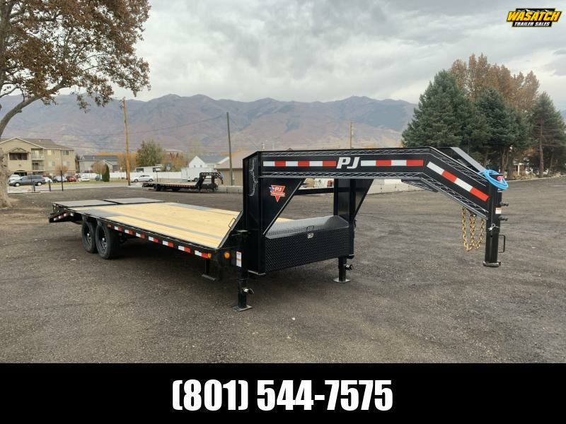 2024 PJ Trailers 25' LS Gooseneck Flatdeck Flatbed Trailer Wasatch