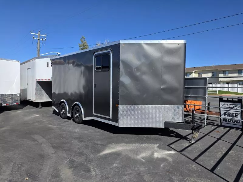 USED 2024 8.5X20 Charmac Snowmobile Enclosed Cargo Trailer