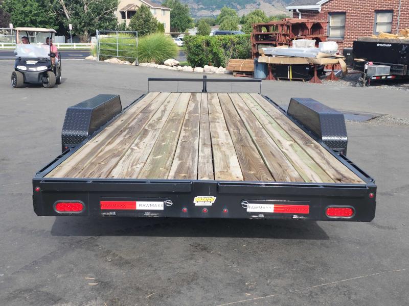 2022 RawMaxx 7X20 Wood Deck Equipment Trailer Wasatch Trailer Sales
