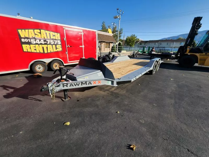 2026 RawMaxx 22' SLX 14K Car Hauler Flatbed Trailer