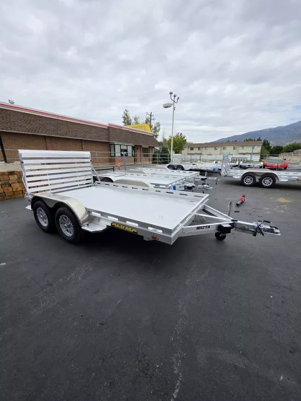 2026 Aluma 8012 (6.5X12) Bi-Fold TA TG Aluminum Utility Trailer