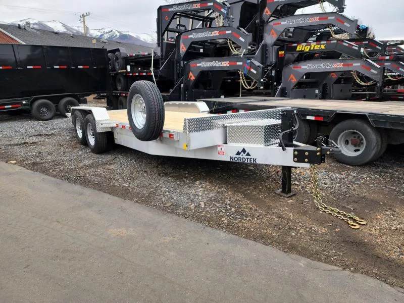 2026 Nordtek Trailers 20' DBT TD Aluminum 14K Tilt Equipment Trailer