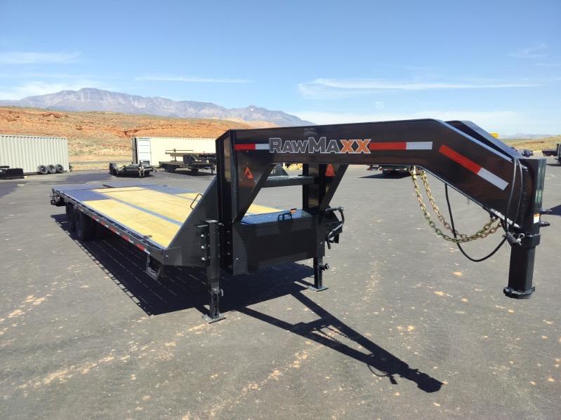 RawMaxx 8.5X28 24K FDX GN TANDEM DUAL Flatbed Trailer