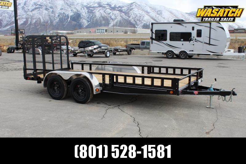 PJ Trailers 7x16 83" Tandem Axle Channel (UL) Utility Trailer PJ Trailers 7x16 83" Tandem Axle Channel (UL) Utility Trailer