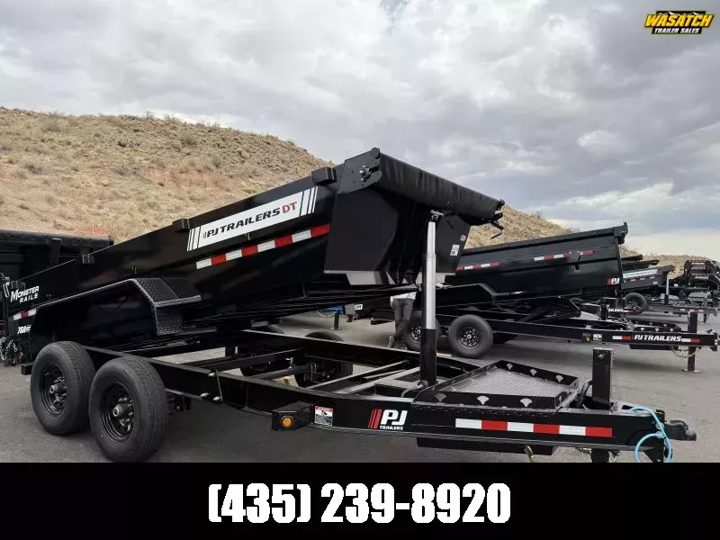  PJ Trailers 7X14 14K DT1 LOWPRO TELESCOPIC Dump Trailer