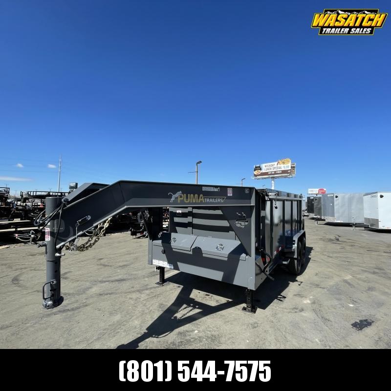 Puma - Prowler - 7x14 4' sides - Gooseneck - Dump Trailer Puma - Prowler - 7x14 4' sides - Gooseneck - Dump Trailer