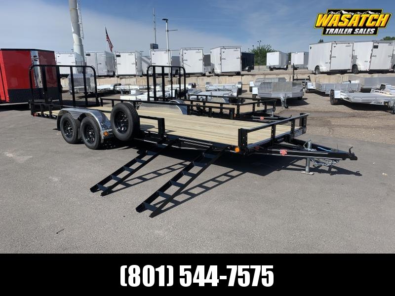 PJ 7x22 Tandem Channel Utility (UL) w/ ATV Ramps PJ 7x22 Tandem Channel Utility (UL) w/ ATV Ramps