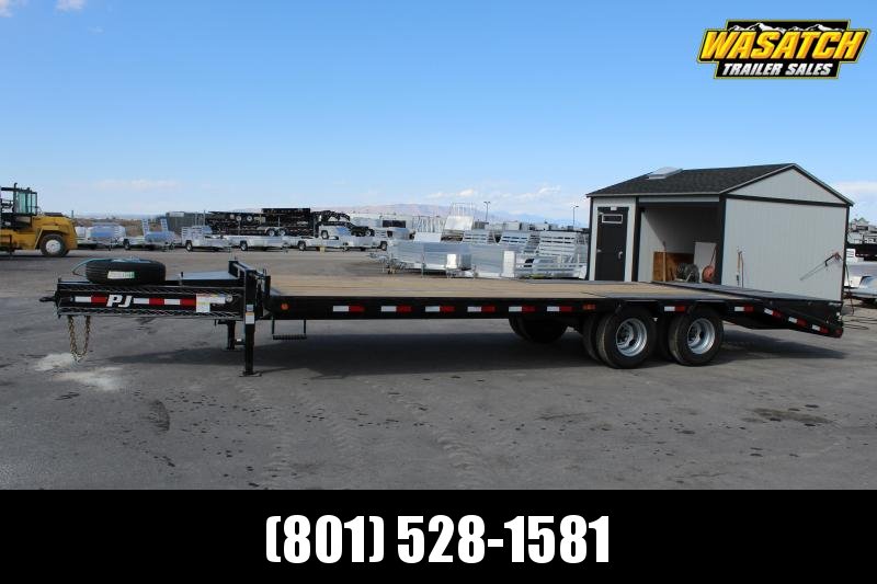 PJ Trailers 85x25 Low-Pro Pintle With Duals (PL) Flatbed Trailer PJ Trailers 85x25 Low-Pro Pintle With Duals (PL) Flatbed Trailer