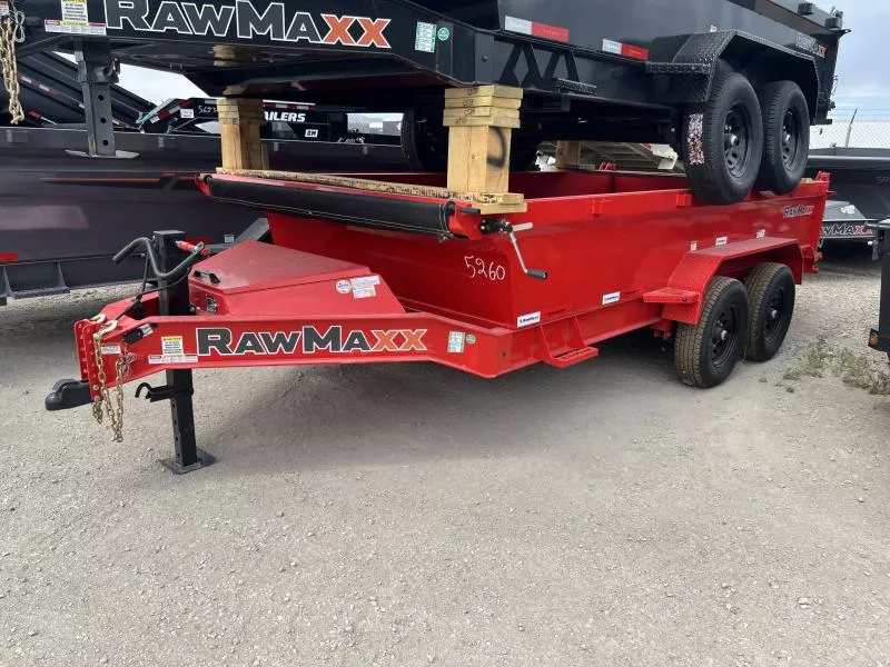 RawMaxx 7x14 GDX Heavy Duty 13lb I-Beam Dump Trailer
