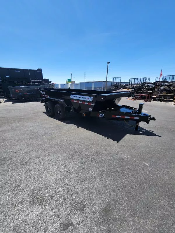 2026 PJ Trailers 7X14 DT1 Telescopic 14K Dump Trailer