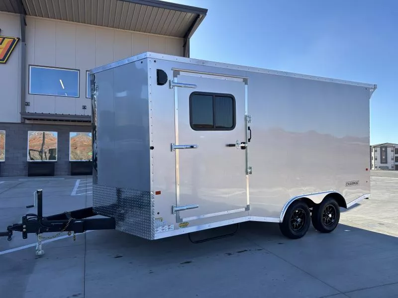 2026 Charmac Trailers 8.5 X 16 STEALTH CAR V-NOSE/7K/7TALL/RAMP/SILVER Car Hauler