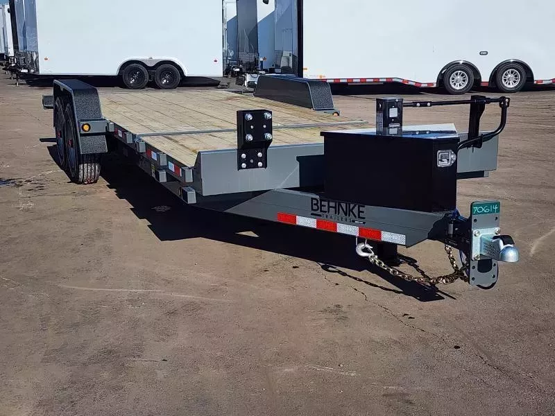 2026 Behnke 22' Tandem Tilt Equipment 20K Flatbed Trailer