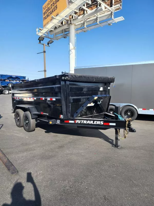 2026 PJ Trailers 7X14 DM 4' Side Hydraulic Jack Dump Trailer
