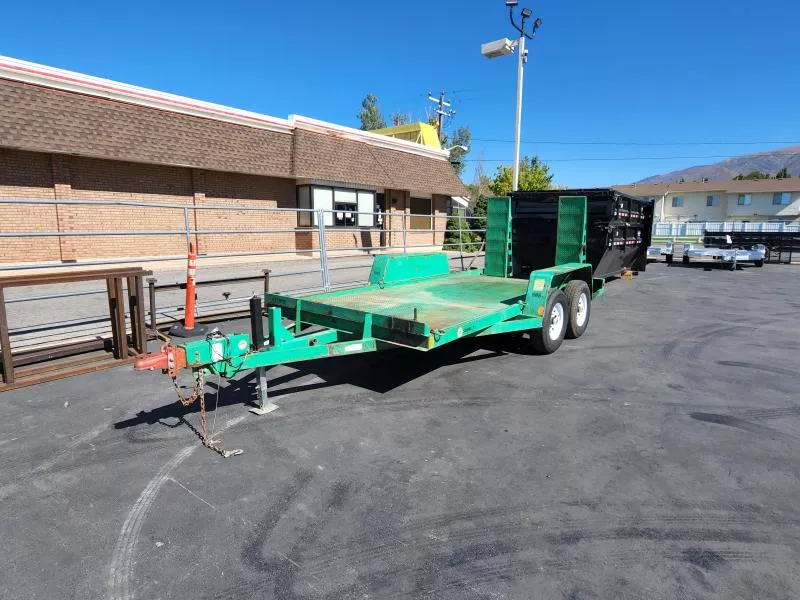 USED 2014 16' Best Trailer Inc. Flatbed Equipment Trailer