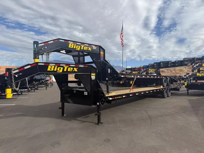 Big Tex Trailers 8.5X40 15.9K GOOSENECK SINGLE WHEEL Flatbed Trailer