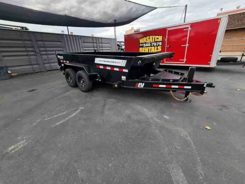 2026 PJ Trailers 7X14 DT1 Telescopic Hydraulic Jack 14K Dump Trailer
